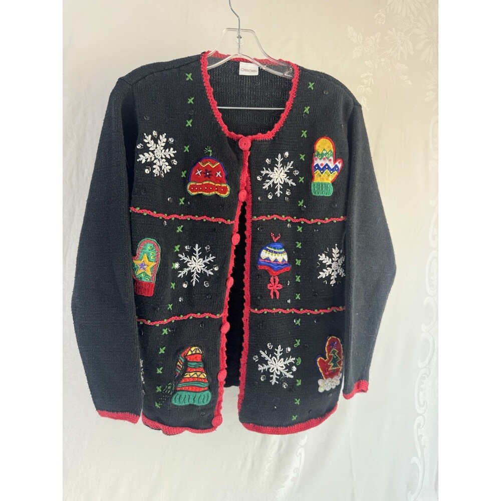 Cherokee Grandma Knit button up Cardigan Christmas Winter Jacket